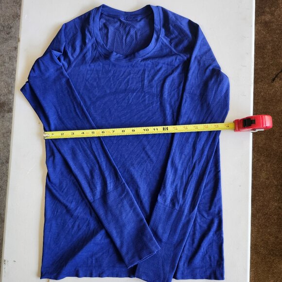 Limited Edition Lululemon Swiftly Tech Long Sleeve 2.0 Shirt — Size 10 Blue - Picture 4 of 9